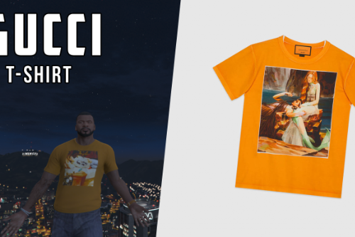 T-Shirt For Franklin Orange GUCCI.
